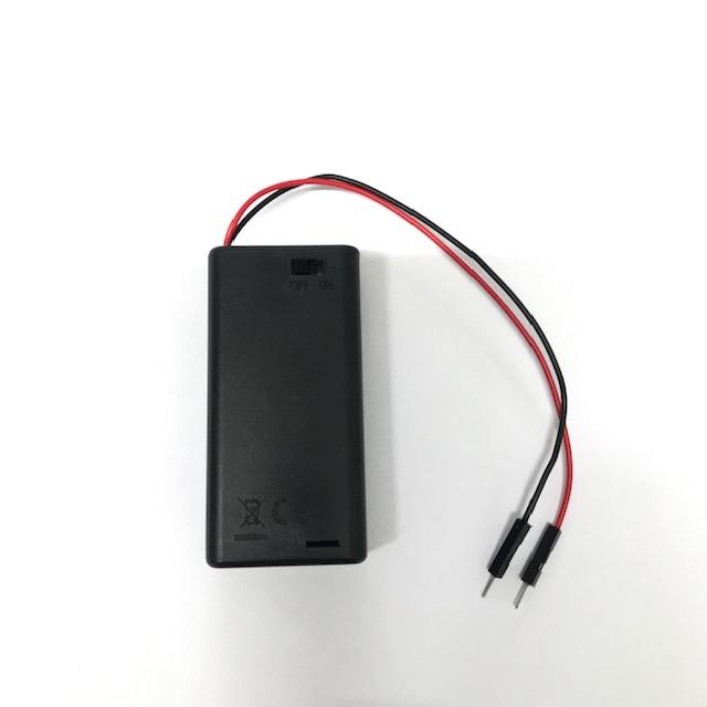 รางถ่าน AA 2 ก้อนพร้อมสายที่มีหัวต่อแบบ IDC AA 2-IDC