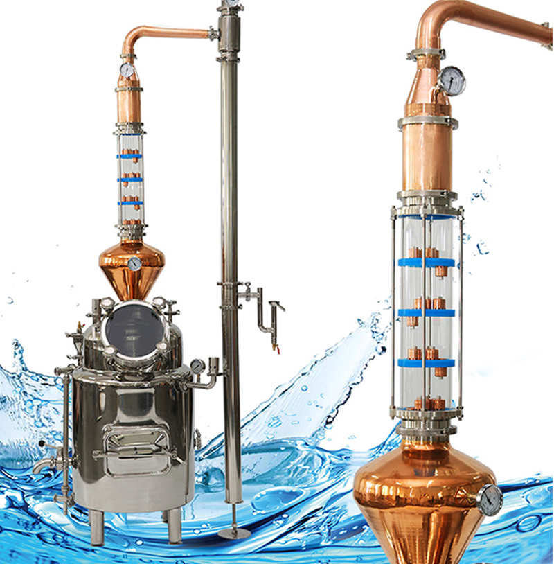 หม้อกลั่นเหล้าทองแดงแบบสองชั้น 120 ลิตร