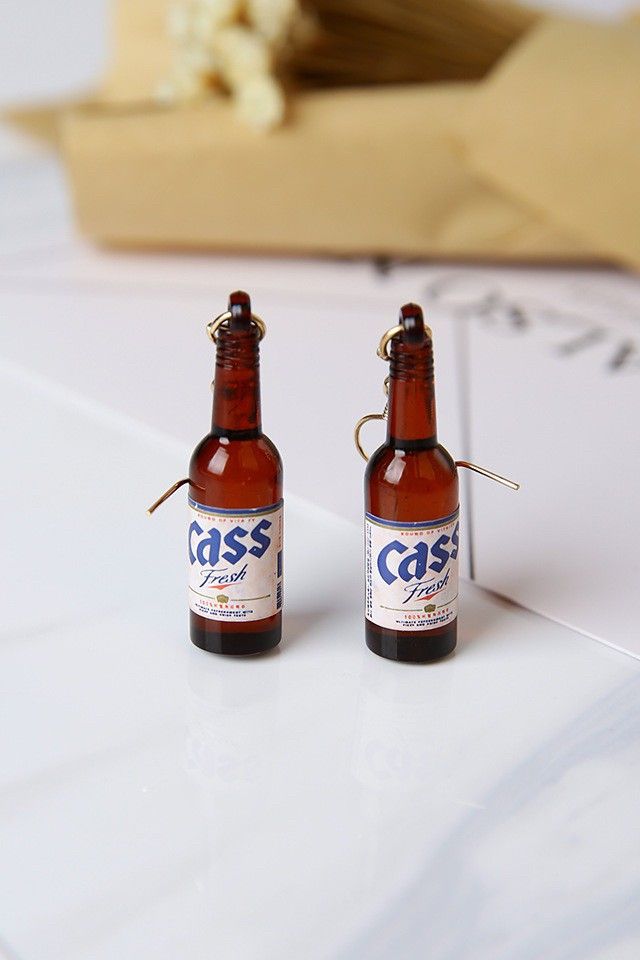 ต่างหูโซจูและเบียร์