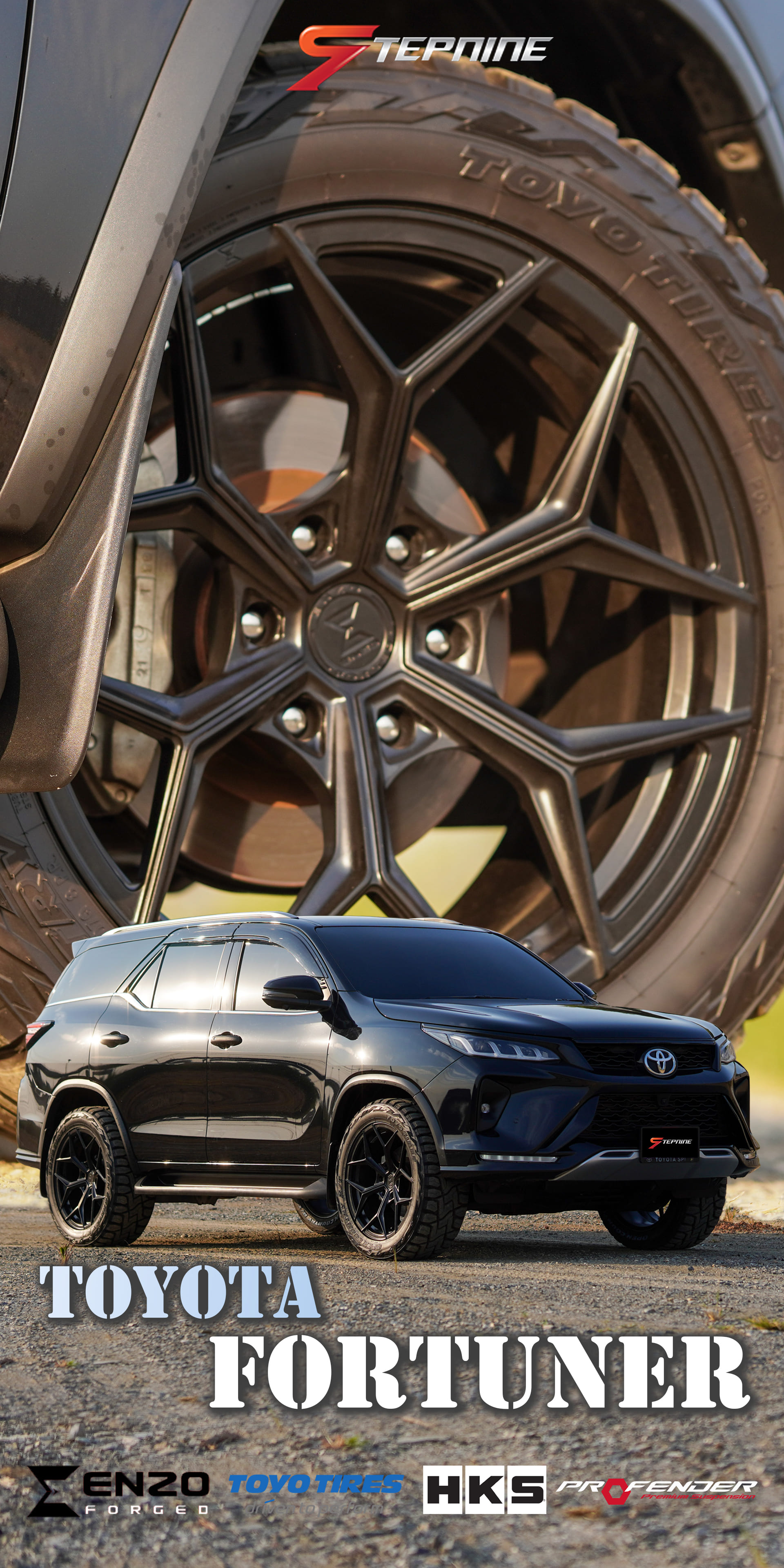 TOYOTA FORTUNER ทรงมาเฟียล้อแท้ ENZO FORGED