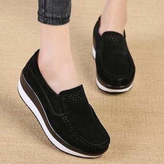แฟชั่นผู้หญิงขนาดใหญ่ Rocker Sole แบบทางการสวมใส่ง่ายรองเท้าส้นสูง - INTL