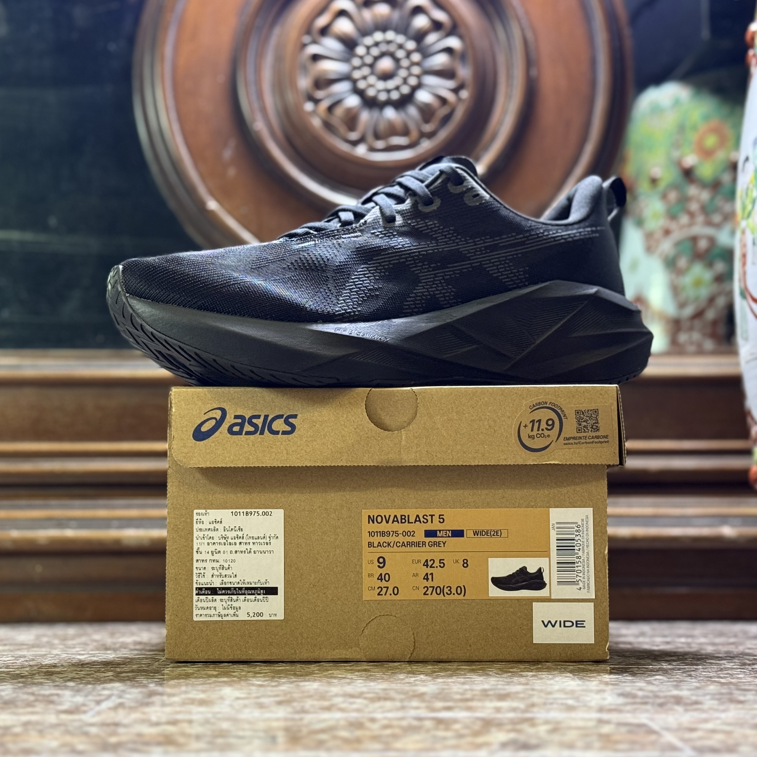 รองเท้าวิ่ง ASICS NovaBlast 5 ‘AllBlack’ (M9.5US)