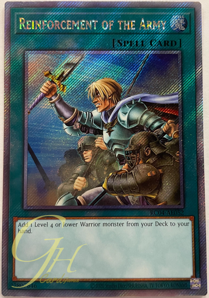 Yugioh [RC04-AE052] Reinforcement of the Army (Extra Secret Rare)