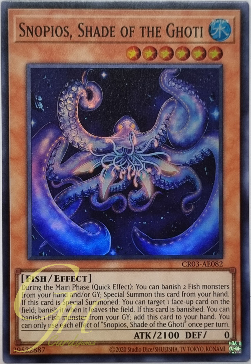 Yugioh [CR03-AE082] Snopios, Shade of the Ghoti (Super Rare)