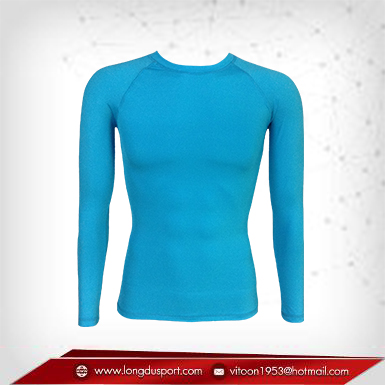 เสื้อรัดรูป Bodyfit แขนยาวคอกลม สีฟ้า deepskyblue
