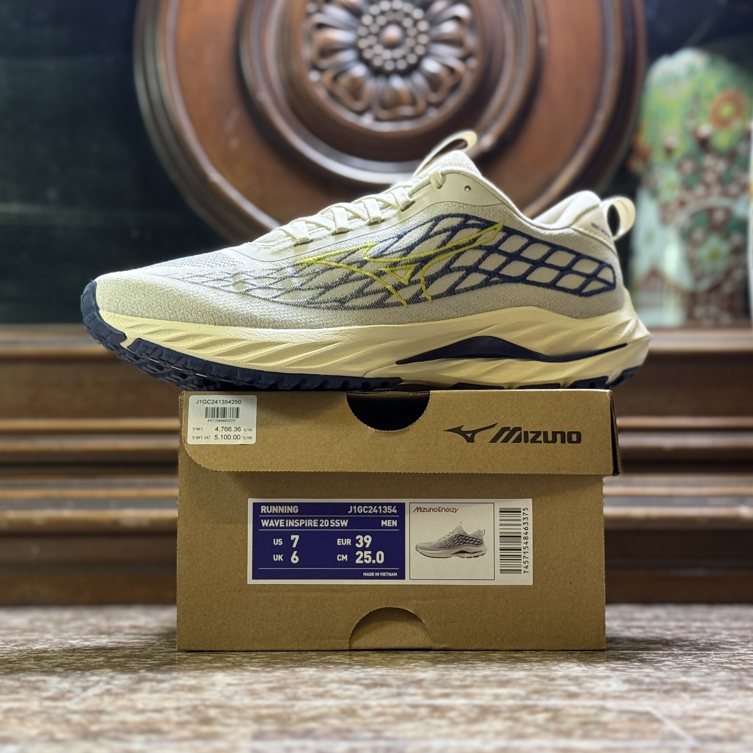 รองเท้าวิ่ง Mizuno Wave Inspire 20 Knit ‘Off White’ (M7/9/9.5/10US)