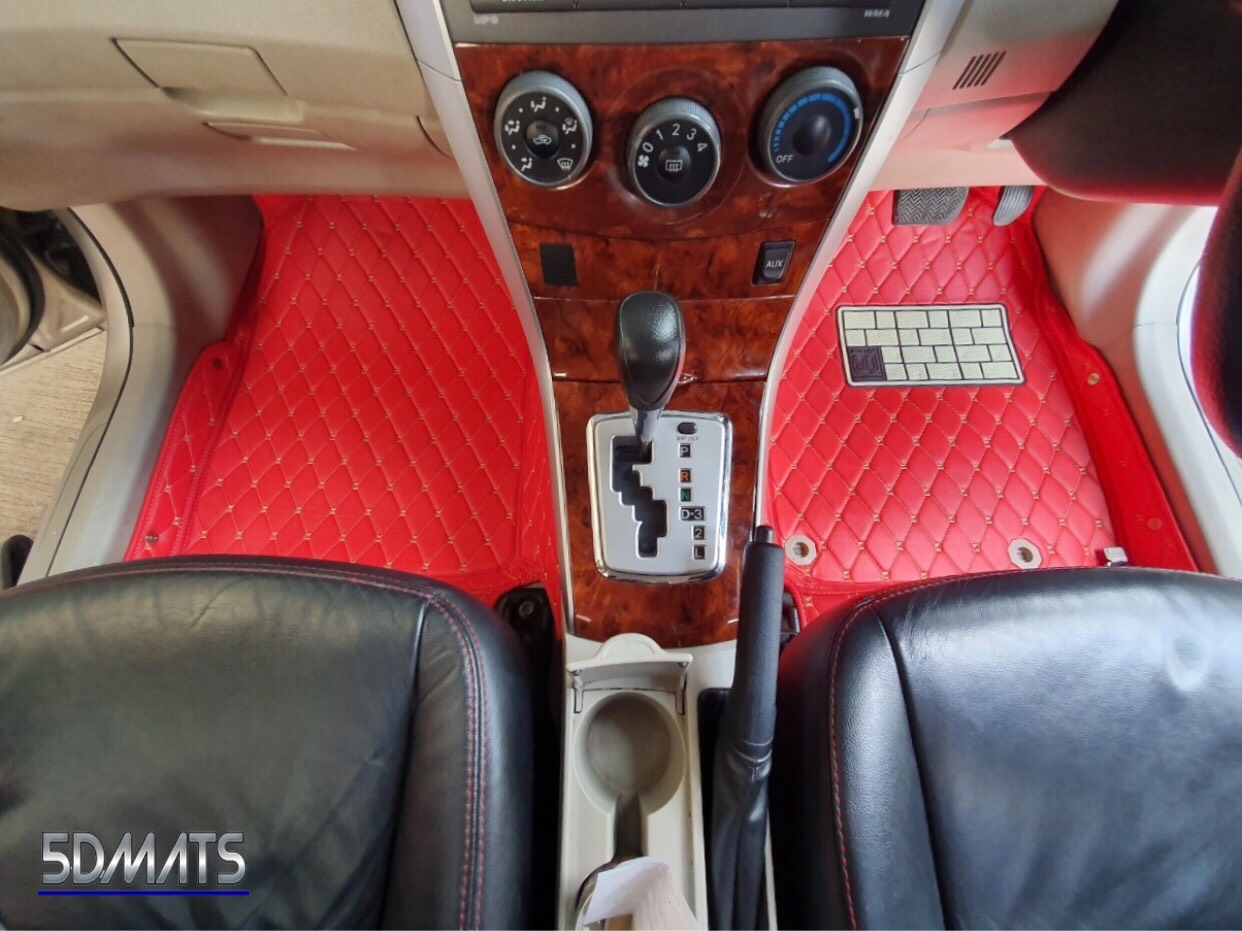 พรมปูพื้นรถยนต์ ALTIS ปี2008-2013 รุ่น6D VIP PREMUIM สีแดงสด เต็มคัน