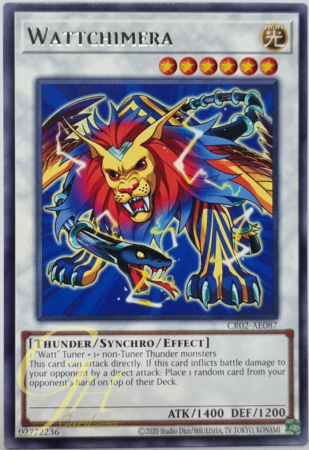 Yugioh [CR02-AE087] Wattchimera (Rare)