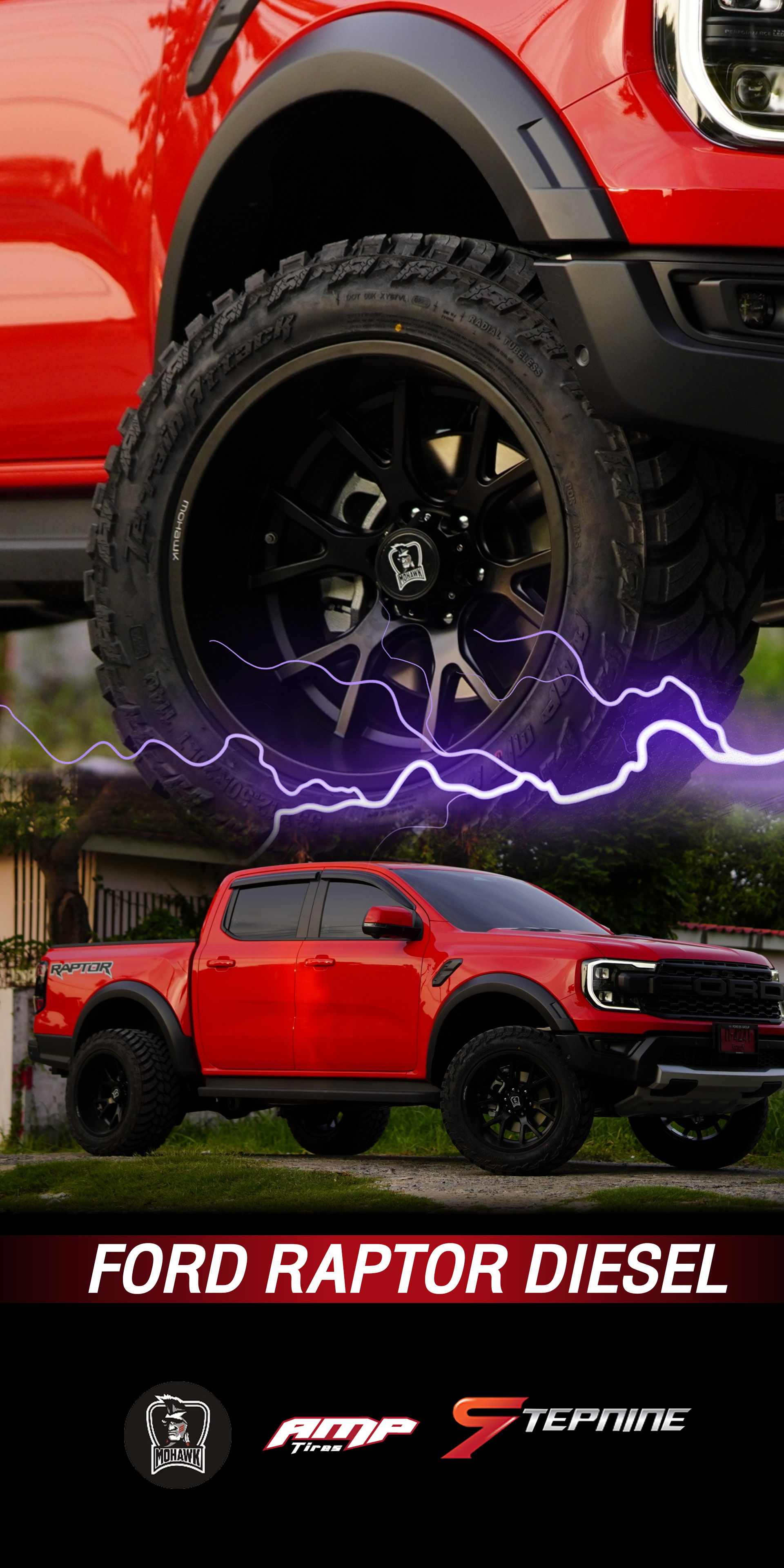FORD RAPTOR DIESEL ป้ายแดง จัดชุดโปรขอบ 20 ล้อพร้อมยาง