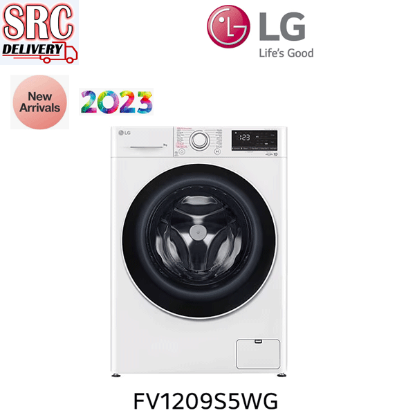 LG เครื่องซักผ้าฝาหน้า ความจุซัก 9 กก. รุ่น FV1209S5WG ระบบ AI DD™ สอบถามสินค้า พร้อมส่วนลด ทัก line @srchomelcd