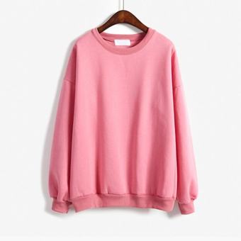 Amart ฤดูใบไม้ร่วงฤดูหนาวผู้หญิง Hoodies เสื้อสบายๆ Pullover (Rose)
