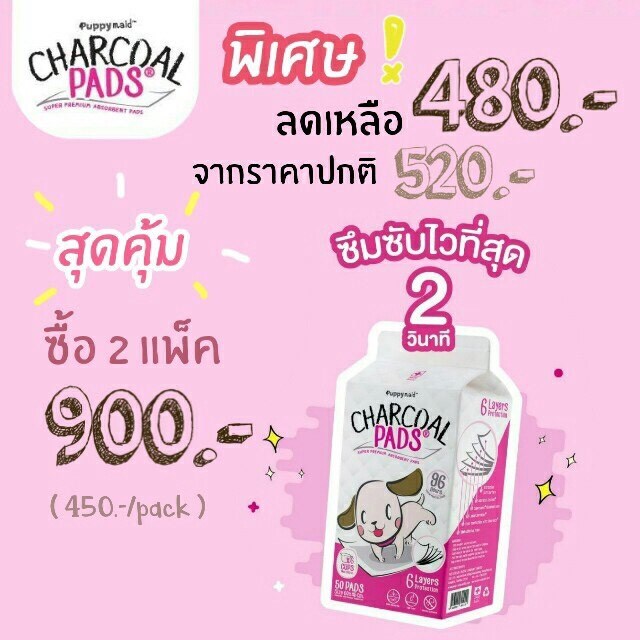 แผ่นรองซับฉี่สัตว์เลี้ยง รุ่น Charcoal