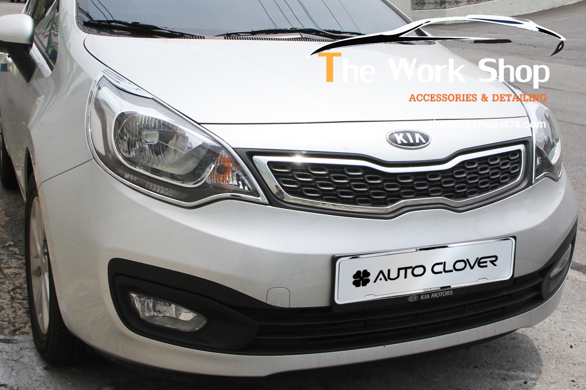 Head Lamp Garnish / Chrome Head Lamp Cover for Rio 4 Door ( โครเมี่ยมแต่งไฟคู่หน้า )