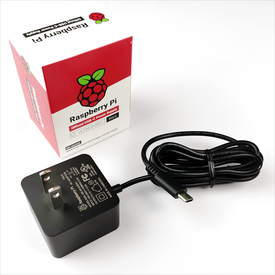 อะแดปเตอร์ Raspberry Pi Official USB-C Power Supply สำหรับ Raspberry Pi 4B รุ่น Official