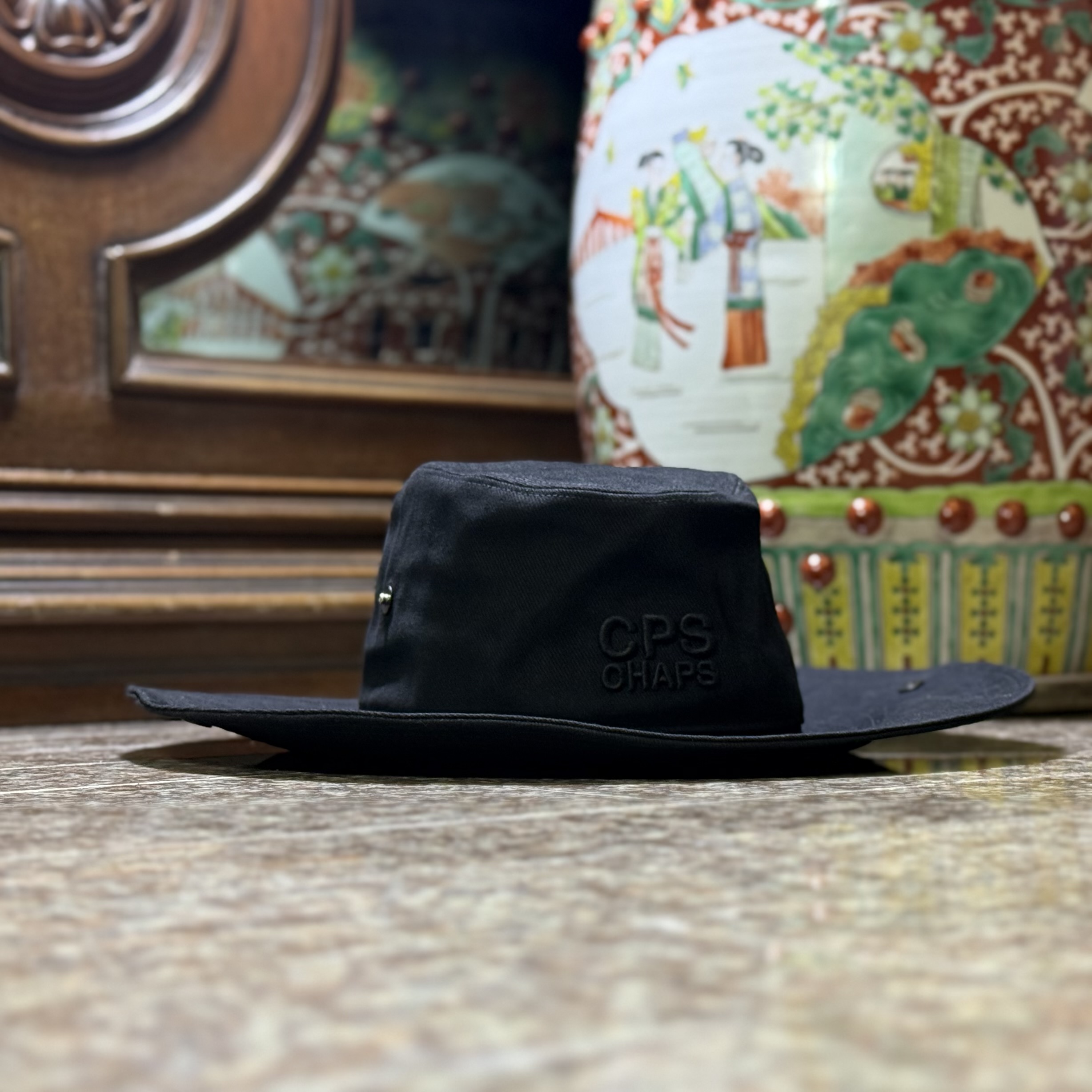 หมวกปีกรอบ CPS CHAPS Black Brim Hat ‘BLACK’