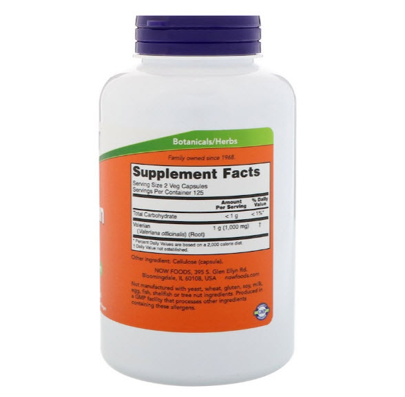Now Foods, Valerian Root, 500 mg, 250 Capsules