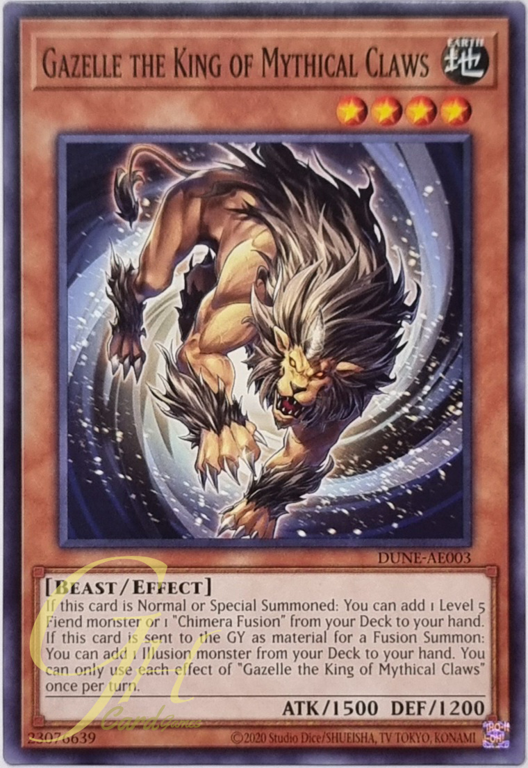 Yugioh [DUNE-AE003] Gazelle the King of Mythical Claws (Common)