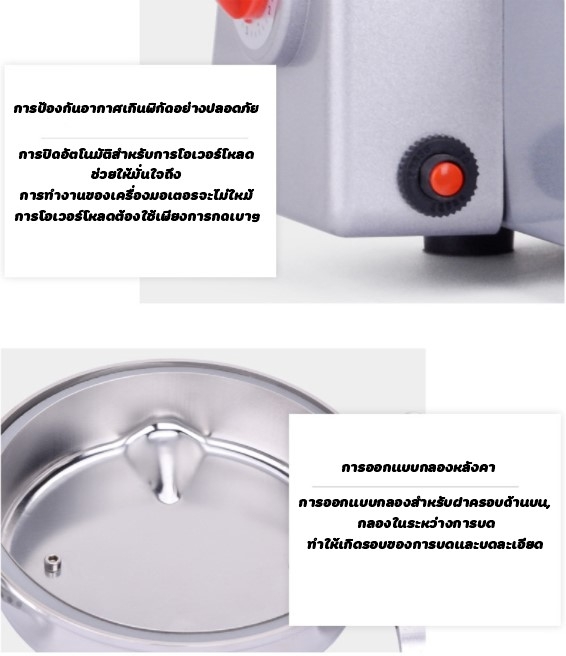 🌈12557 เครื่องบดผงละเอียด (grinder) 2400w (32000r/min) 800g 220v/50HZ