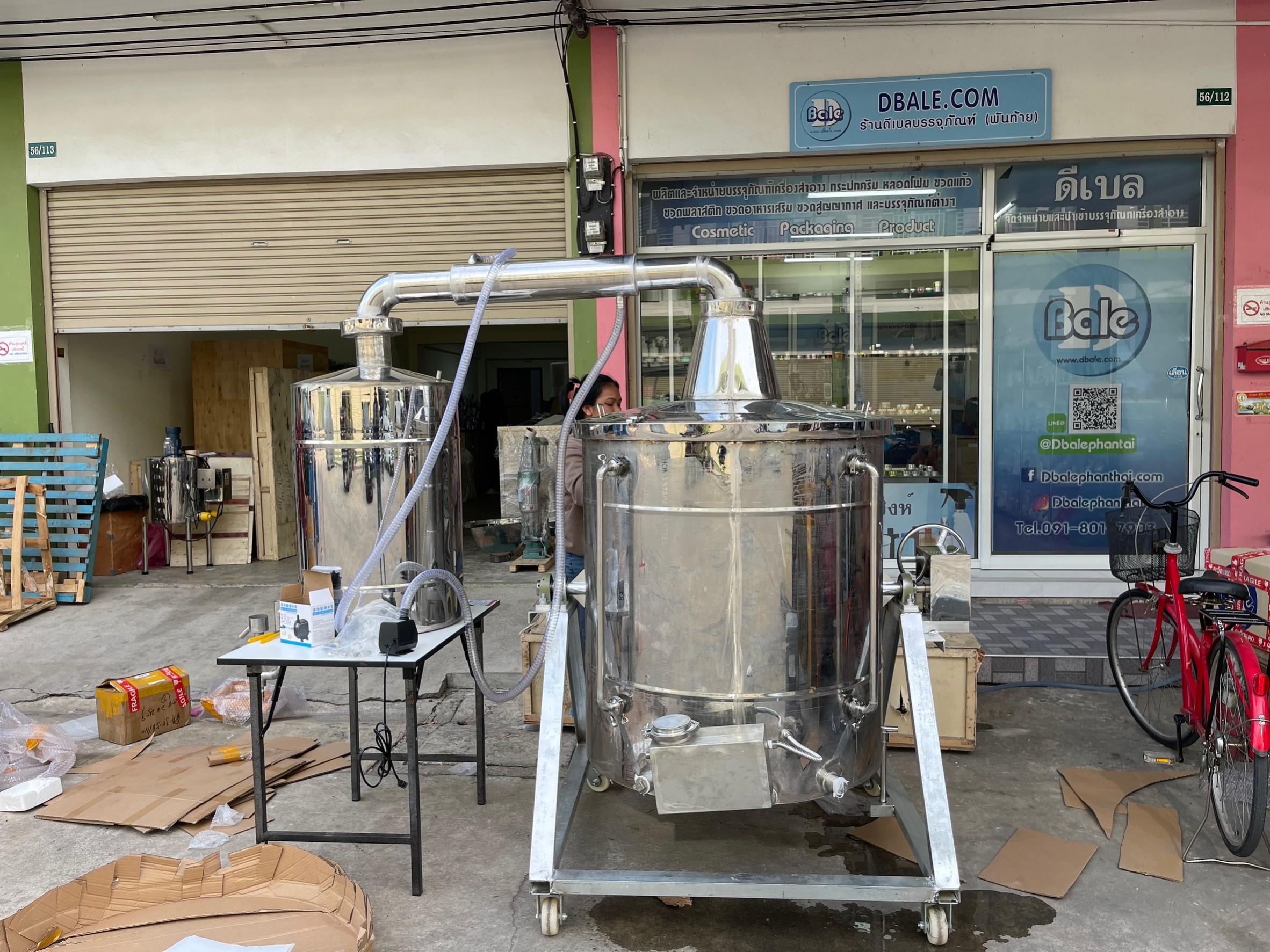 HNXS-01 หม้อกลั่นสแตนเลส 304 310/450/770/885 ลิตร