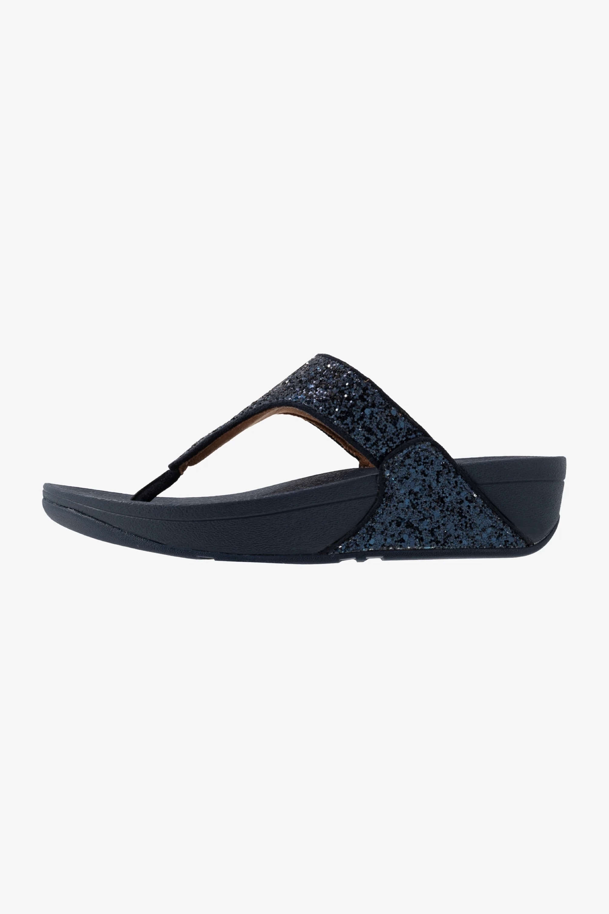 รองเท้า FitFlop Lulu Glitter T-Bar Women Sandals ‘MIDNIGHT’ (W6US)