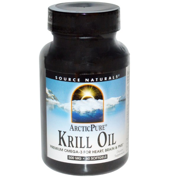 Source Naturals, Arctic Pure, Krill Oil, 500 mg, 60 Softgels