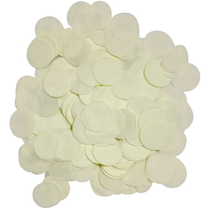 Confetti กระดาษโปรยกลม กระดาษโปรยปาร์ตี้ 2.5CM สีครีม 100 กรัม