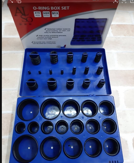 โอริง ยางโอริง เบอร์ หุน 1/8"-3/4" 419 ชิ้น กล่องน้ำเงิน