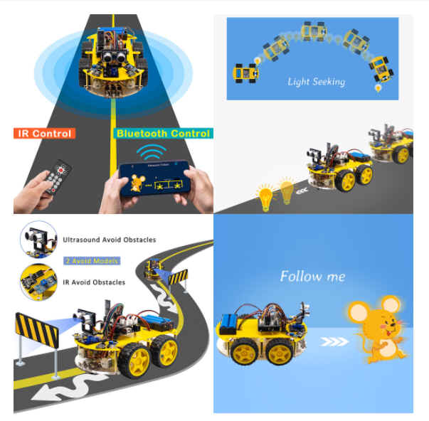 Smart Robot Car ชุดเรียนรู้บอร์ด Arduino UNO R3