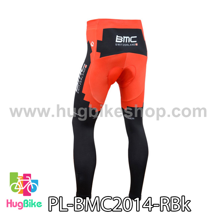 กางเกงจักรยานขายาวทีม BMC 14 สีแดงดำ