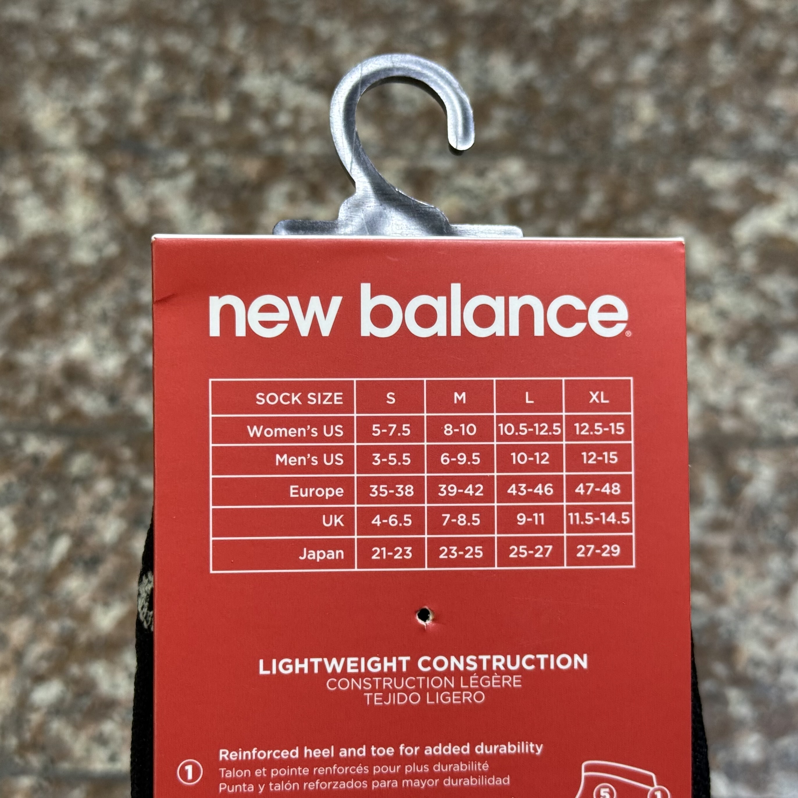 ถุงเท้าวิ่ง New Balance Flat Running Socks ‘BLACK’ (M,L)