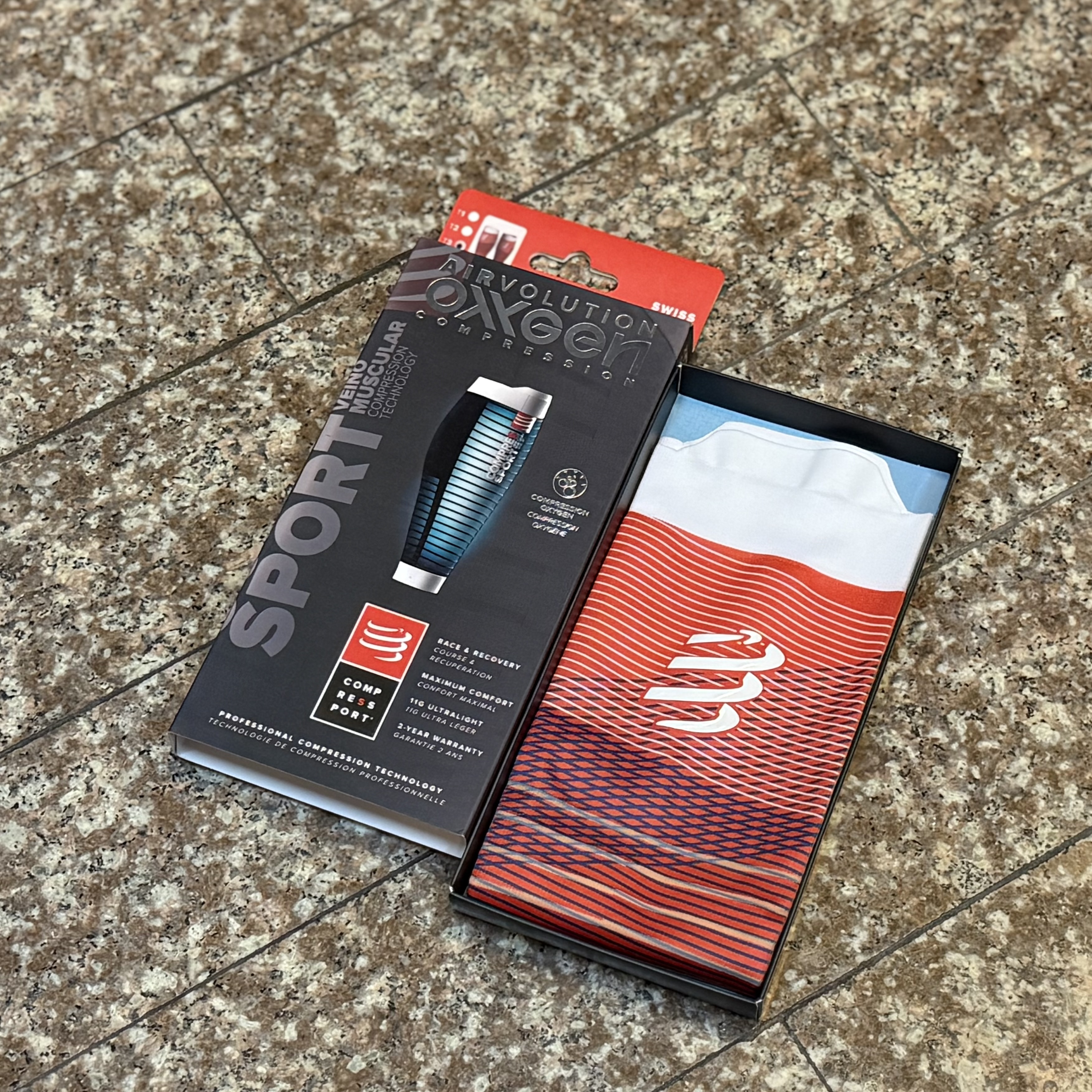 ซัพพอร์ตน่อง Compressport R2 Oxygen Calf Sleeve ‘Summer Orange’ (T4)