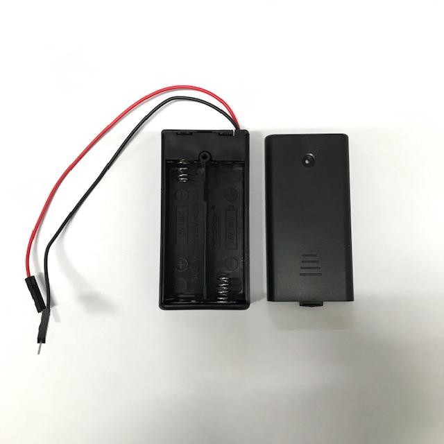 รางถ่าน AA 2 ก้อนพร้อมสายที่มีหัวต่อแบบ IDC AA 2-IDC