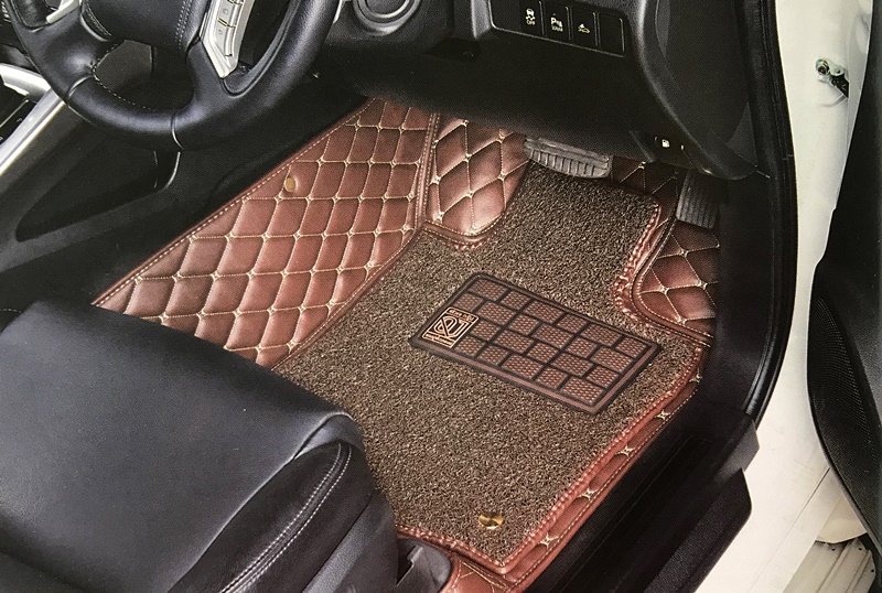 พรมปูพื้นรถยนต์ KIA GRAND CARNIVAL 2017 รุ่น6D PLUS+เสริมใยดักฝุ่น เต็มคัน