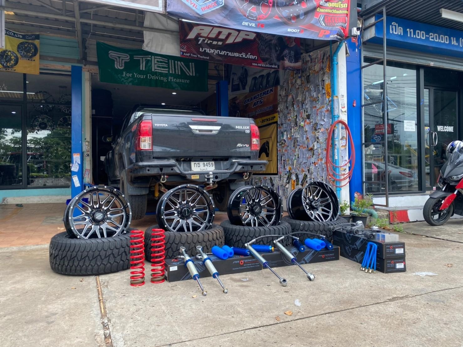 ทรงเมกา ล้อOFFROAD ขอบ20 ออฟ-44 ยาง AMP MTA 285/55R20 ปี21 โช้ค PROFENDER SUBTANK