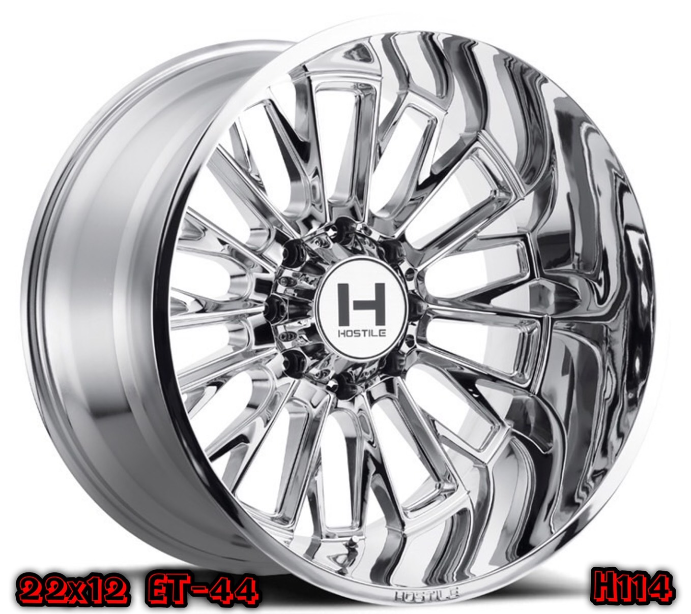 HOSTILE H114 ขอบ22 สีโครเมี่ยม นำเข้าโดย STEP9