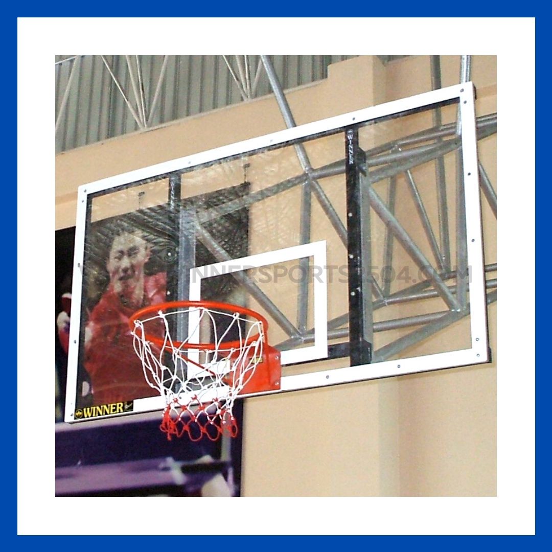 แป้นบาสเก็ตบอล อคริลิคใส ขนาดมาตรฐาน | 1 ข้าง *เฉพาะแป้น* (พร้อมห่วงตาข่าย)