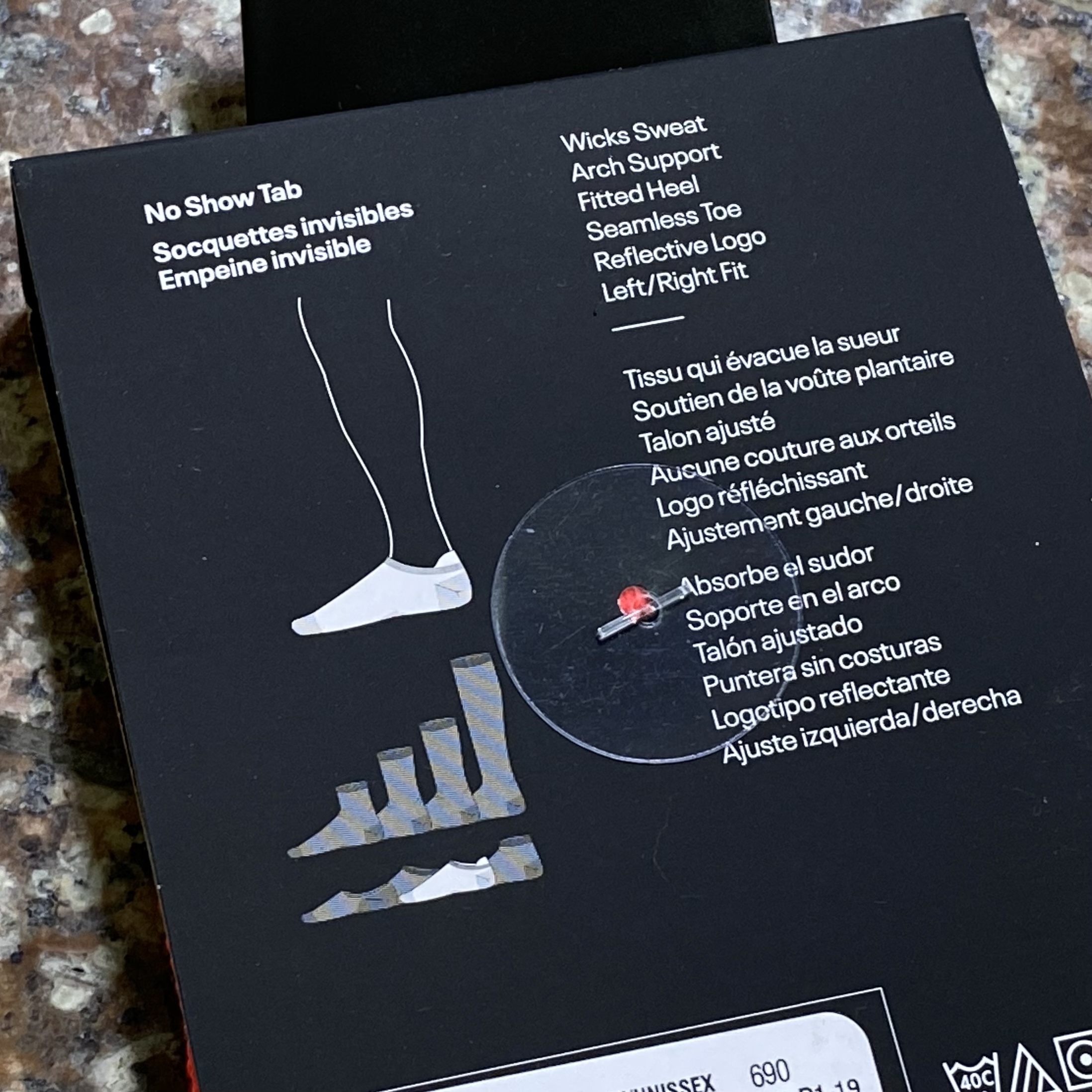 ถุงเท้าวิ่ง Under Armour ArmourDry Run ‘Orange’ (LG)