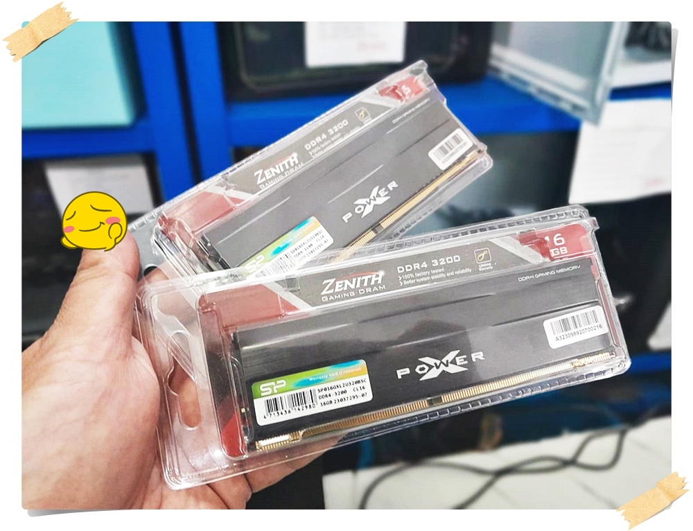 ** มือ 2 มีประกัน ** RAM (หน่วยความจำ) 32GB (16GBx2) DDR4 3200MHz ZENITH GAMING