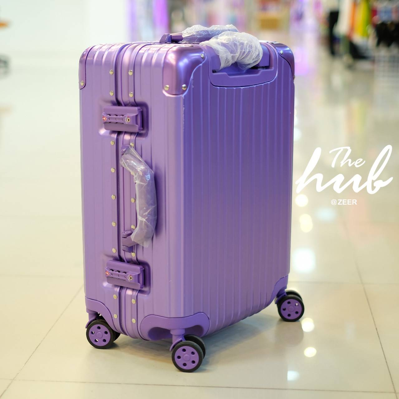 กระเป๋าเดินทาง สี purple gold