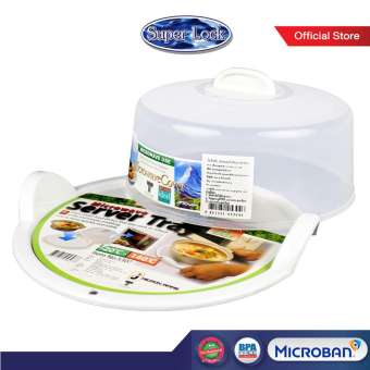 Micronware ฝาครอบอุ่นอาหารพร้อมถาดอุ่นอาหาร ฝาครอบไมโครเวฟ microwave cover ถาดรองไมโครเวฟ ถาดรองอาหาร ภาชนะอุ่นอาหาร microwave server tray 5304 5307 26.5 cm ขนาดใหญ่ ปลอดสารก่อมะเร็ง BPA-Free เข้าไมโครเวฟได้ Super Lock superlock ซุปเปอร์ล็อค