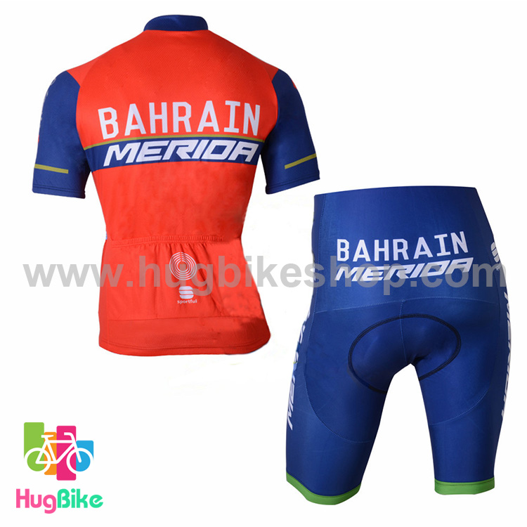 ชุดจักรยานแขนสั้นทีม Merida 17 (02) สีแดงน้ำเงิน