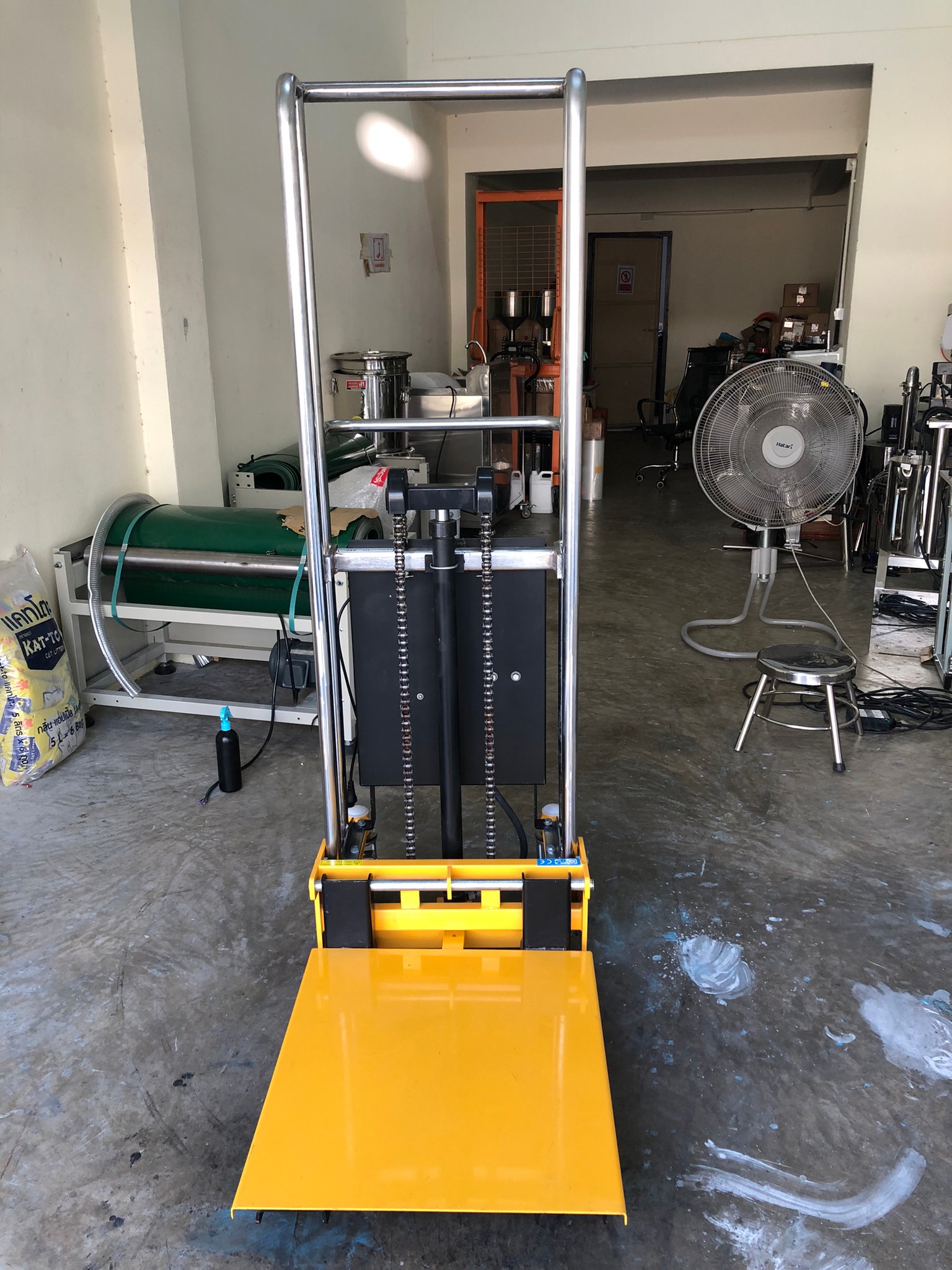 17316 รถยกไฟฟ้า Forklift mini 400kg. stacker ไฟฟ้า