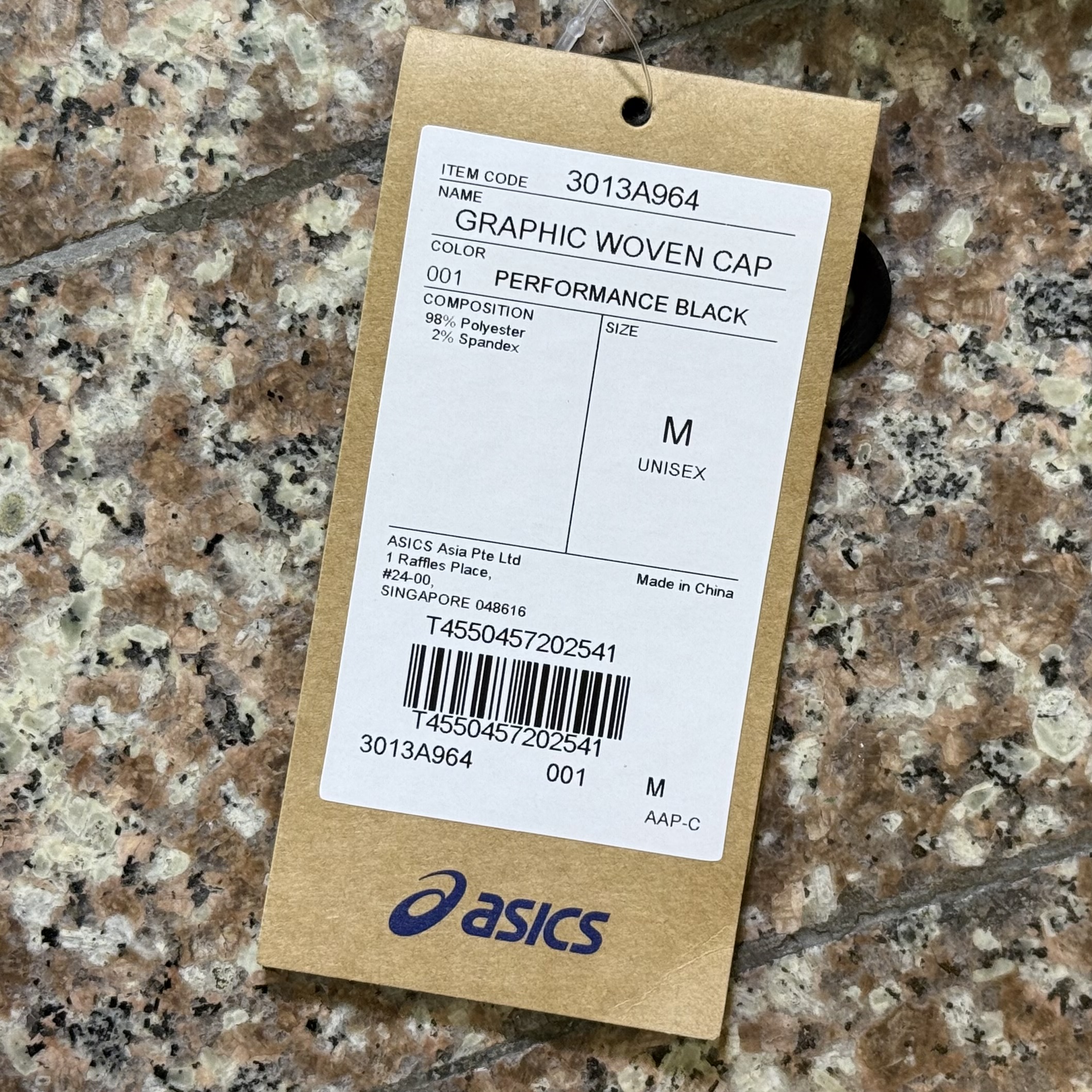 หมวกวิ่ง ASICS Graphic Woven Running Cap ‘BLACK’ (M,L)