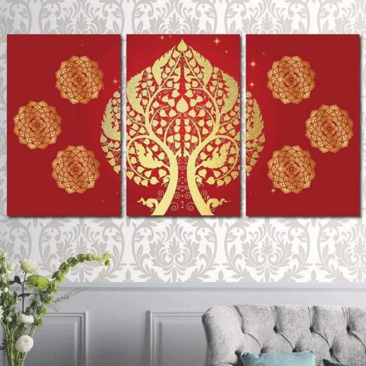 ภาพติดผนังผ้าใบแคนวาส สวย ความหมายดี 054