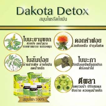 Dakota Detox ดาโกต้า ดีท็อกซ์ สมุนไพรรีดไขมัน 60 เม็ด (1 กระปุก)