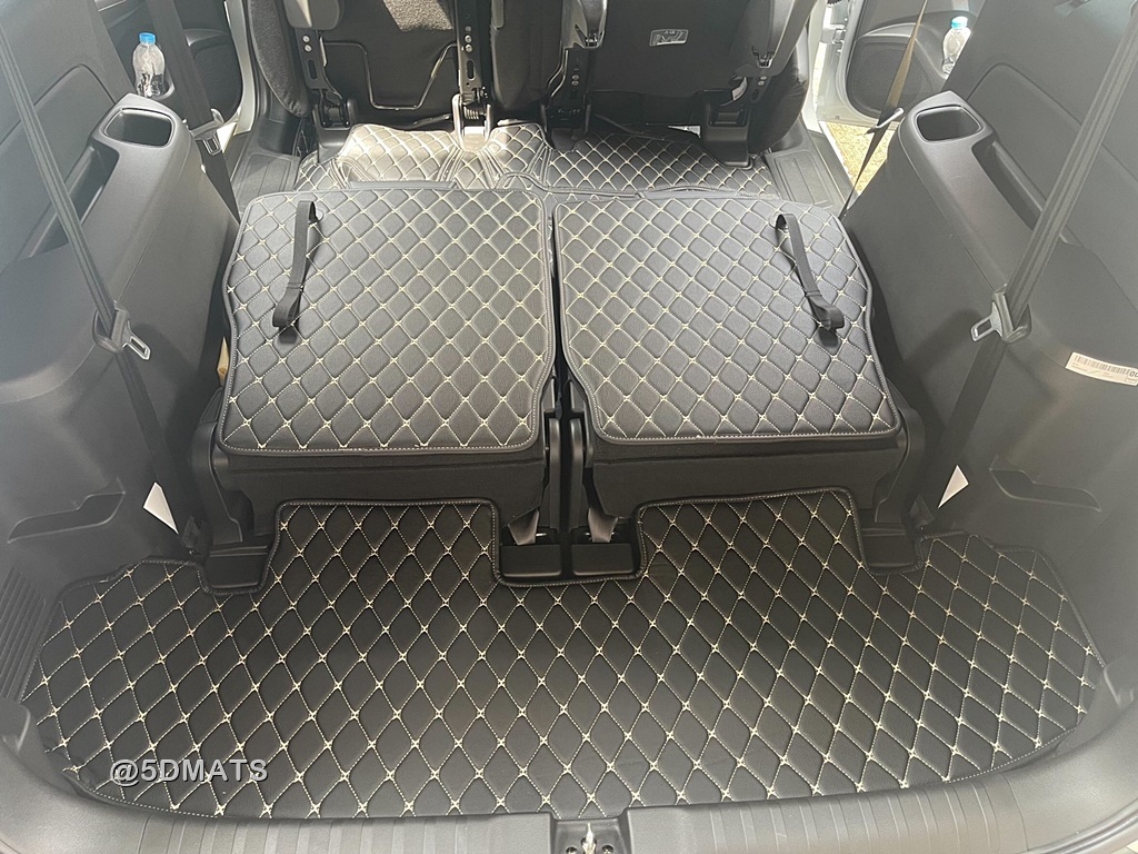 พรมปูพื้นรถยนต์ 6D HONDA BR-V 2023 พรม6D เกรดA เข้ารูป รวมแผ่นท้าย ปิดเบาะ เต็มคัน