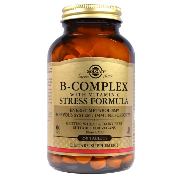 Solgar, B-Complex with Vitamin C Stress Formula, 250 Tablets