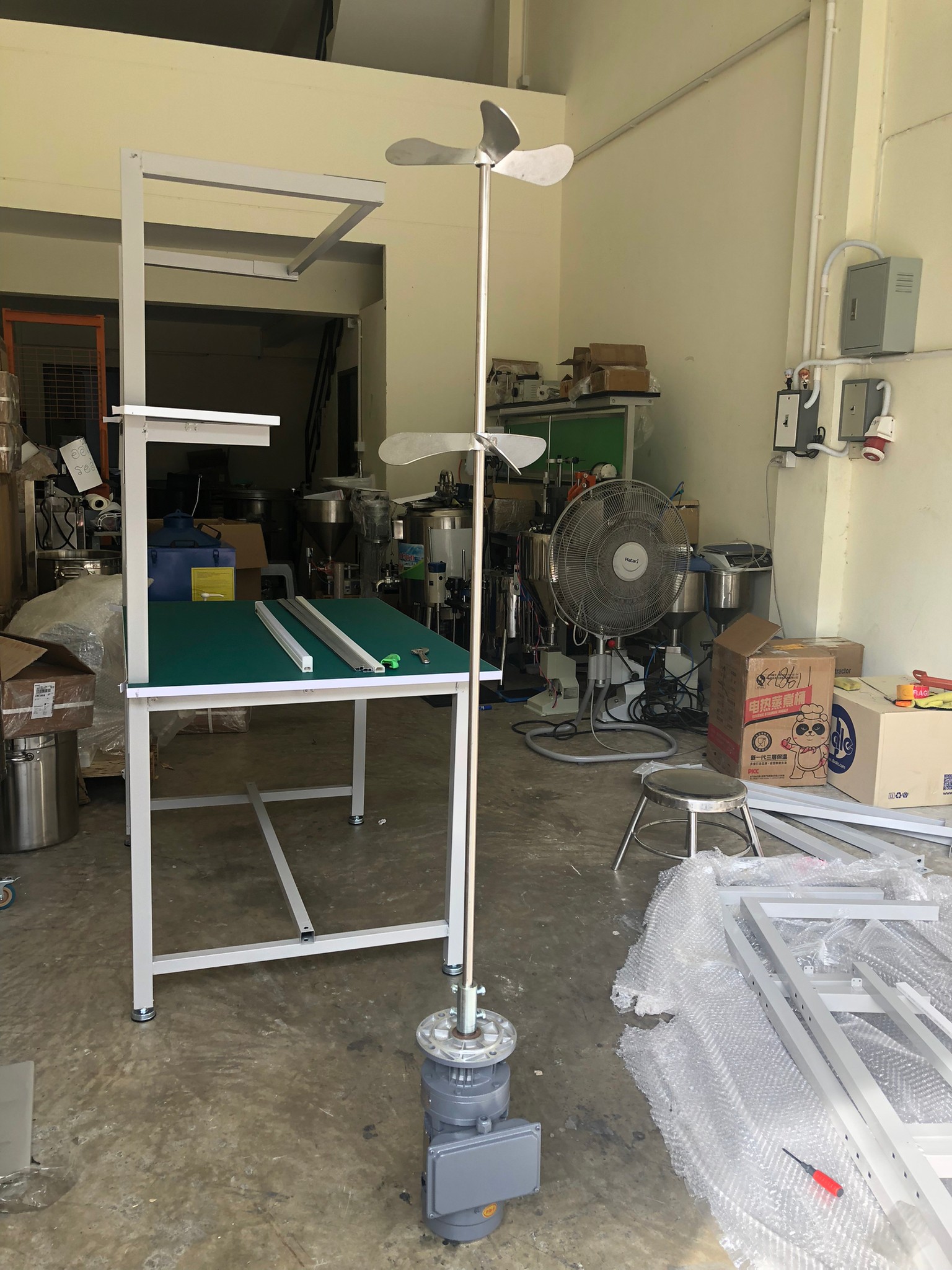 มอเตอร์พร้อมหัวปั่น หัวปั่นสแตนเลส 304 316L หัวพลาสติก รุ่น BLD09 chemical mixer motor