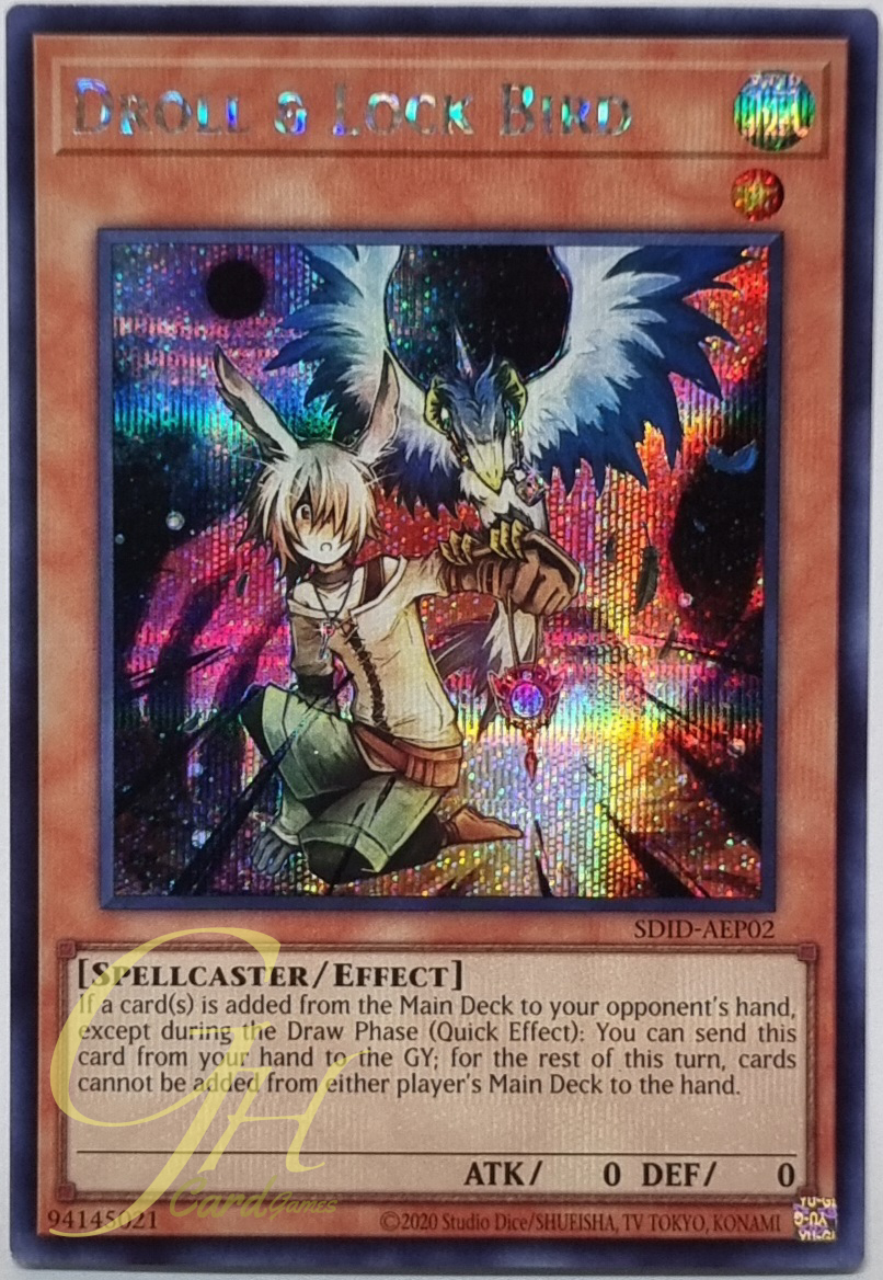 Yugioh [SDID-AEP02] Droll & Lock Bird (Secret Rare)