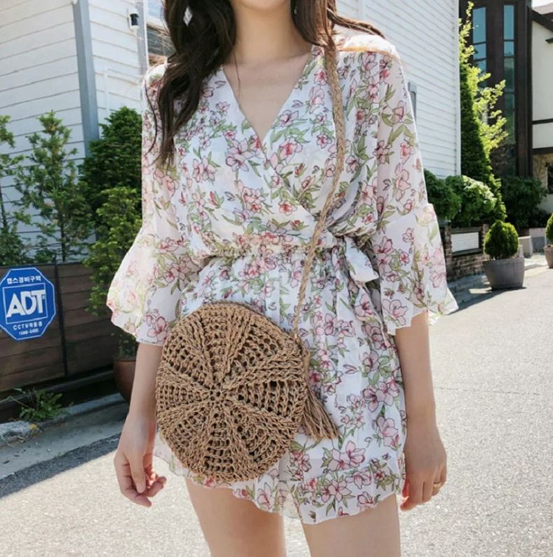 กระเป๋าสะพาย ทรงกลม แฟชั่นเกาหลี 🤎🤍